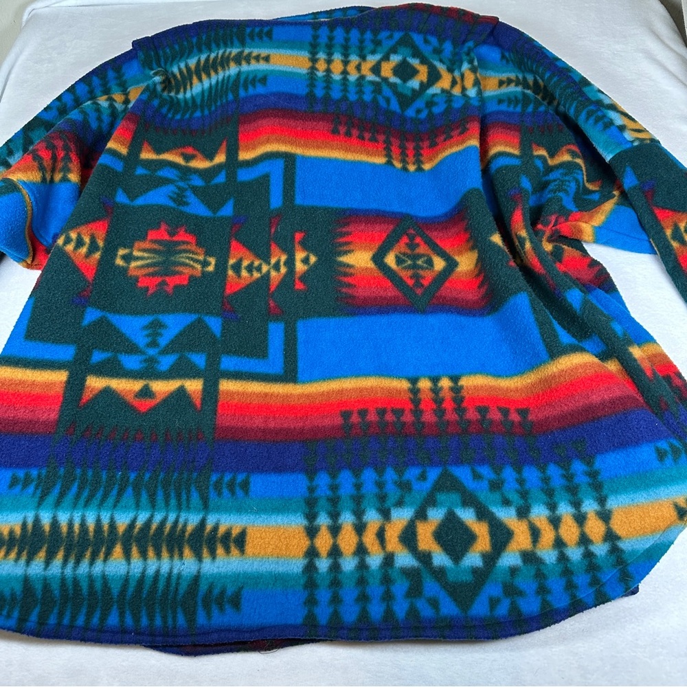 Native American Patterned Jacket Fleece Colorful … - image 2